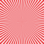 Red and White Burst Patterned Vinyl 12" x 12" - The Vinyl Haus