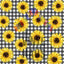 Sunflower Buffalo Plaid Pattern Vinyl 12" x 12" - The Vinyl Haus