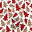 Red Buffalo Plaid and Cheetah Christmas Trees White Background Pattern Vinyl 12" x 12" - The Vinyl Haus