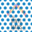 Blue Polka Dot White background Pattern Vinyl 12" x 12" - The Vinyl Haus
