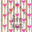 Pink Bow, Gold Glitter Ornament with Stripes Pattern Vinyl 12" x 12" - The Vinyl Haus