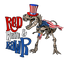 Sublimation Prints - Red White and Rawr Dinosaur - The Vinyl Haus