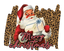 Sublimation Prints - Vintage Santa With Package Leopard Background - The Vinyl Haus