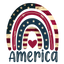 Sublimation Prints - America Boho Rainbow - The Vinyl Haus