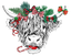 Sublimation Prints - Christmas Highland Cow - The Vinyl Haus