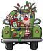 HTV Prints - Reindeer In Truck - The Vinyl Haus