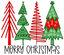 Sublimation Prints - Doodle Christmas Trees - The Vinyl Haus