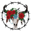 Sublimation Prints - Cow Skull and Roses - The Vinyl Haus