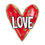 Sublimation Prints - Distressed Heart LOVE - The Vinyl Haus