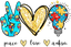 Sublimation Prints - Peace Love Autism - The Vinyl Haus