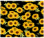 Sublimation Tumbler Wrap - Sunflowers Black Background - The Vinyl Haus