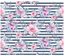 Sublimation Tumbler Wrap - Flowers on Black Stripes - The Vinyl Haus