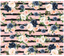 Sublimation Tumbler Wrap - Blue and White Flowers on Stripes - The Vinyl Haus