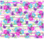 Sublimation Tumbler Wrap - Pink Blue and Purple Flowers on Stripes - The Vinyl Haus