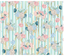 Sublimation Tumbler Wrap - Pastel Flowers on Stripes - The Vinyl Haus