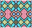 Sublimation Tumbler Wrap - Abstract Diamonds Stained Glass - The Vinyl Haus