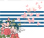 Sublimation Tumbler Wrap - Floral Stripes and Butterflies - The Vinyl Haus