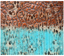 Sublimation Tumbler Wrap - Turquoise Woodgrain and Leather Split - The Vinyl Haus