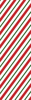 Red and Green Candy Cane Striped Pen Wrap 1.5 x 4.75 - The Vinyl Haus