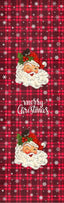 Santa on Buffalo Plaid Pen Wrap 1.5 x 4.75 - The Vinyl Haus