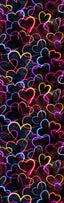 Neon Hearts Rainbow Colors Pen Wrap 1.5 x 4.75 - The Vinyl Haus