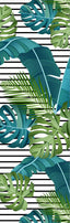 Green and Blue Monstera Leaves with Stripes Pen Wrap 1.5 x 4.75 - The Vinyl Haus