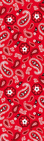 Red Paisley Pen Wrap 1.5 x 4.75 - The Vinyl Haus
