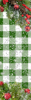 Pinecones and Berries on Green and White Plaid 1.5 x 4.75 - The Vinyl Haus