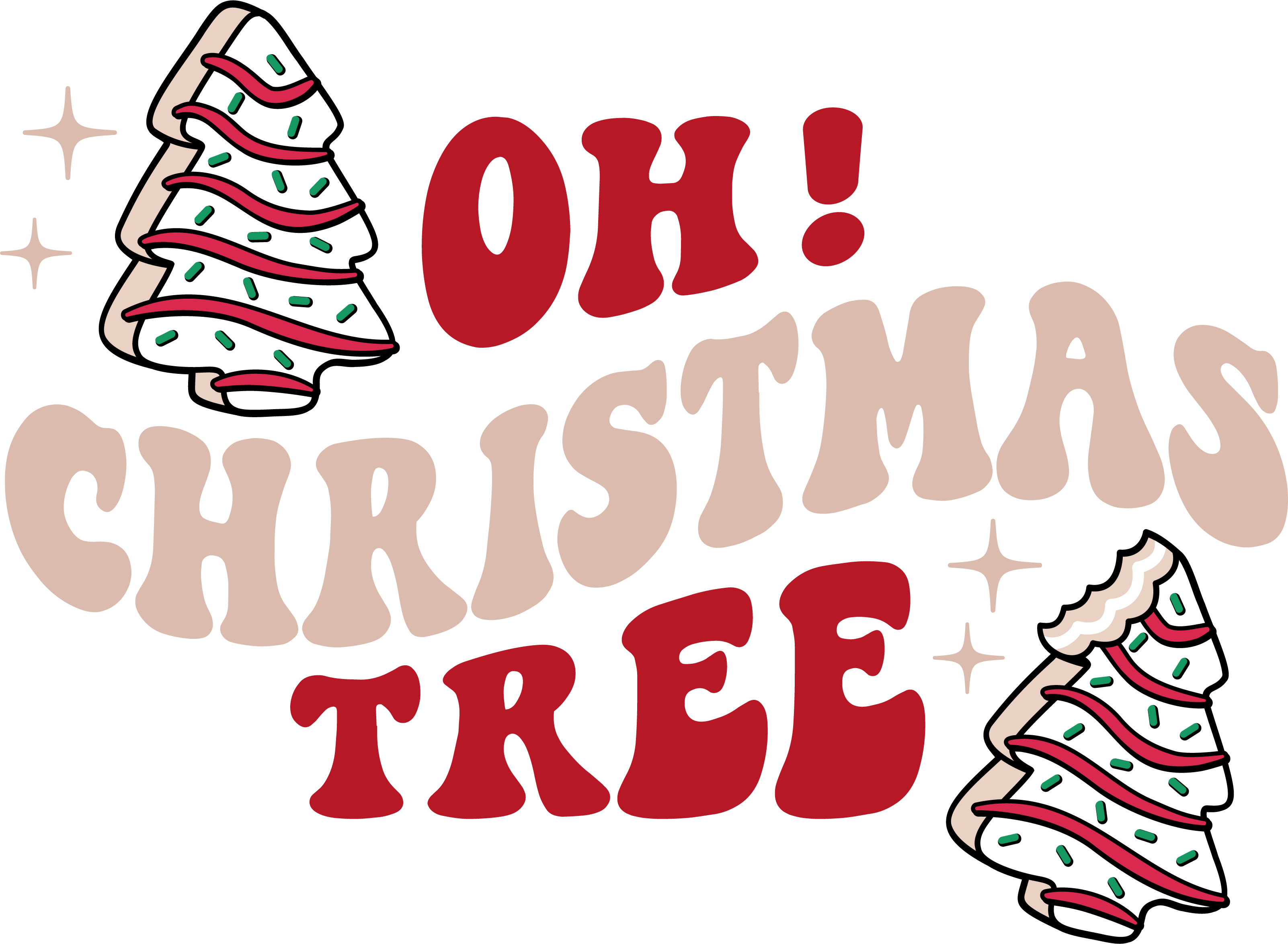 HTV Prints - Oh Christmas Tree Snack Cakes - The Vinyl Haus
