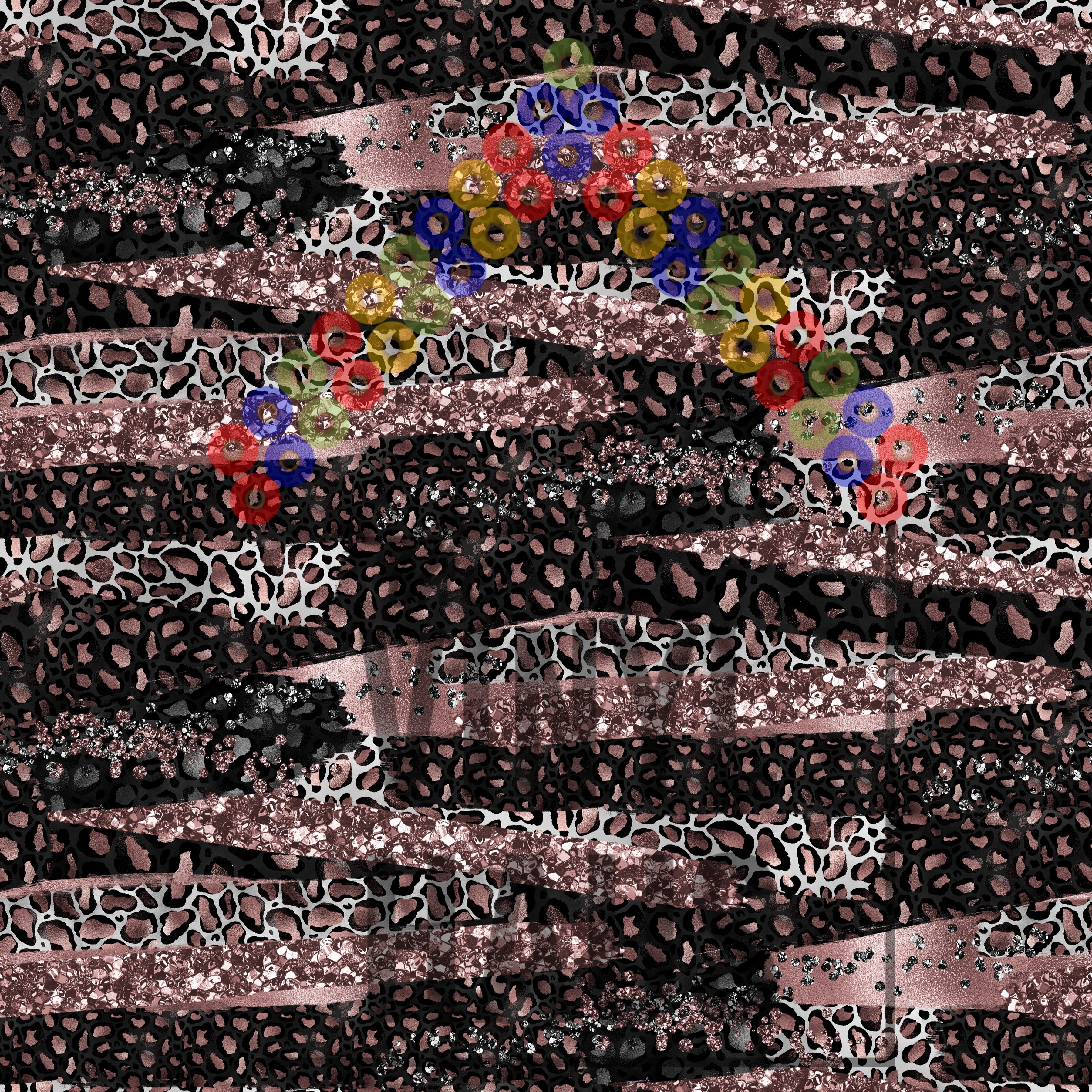 Rose Gold Leopard Brushstroke Pattern Vinyl 12" x 12" - The Vinyl Haus