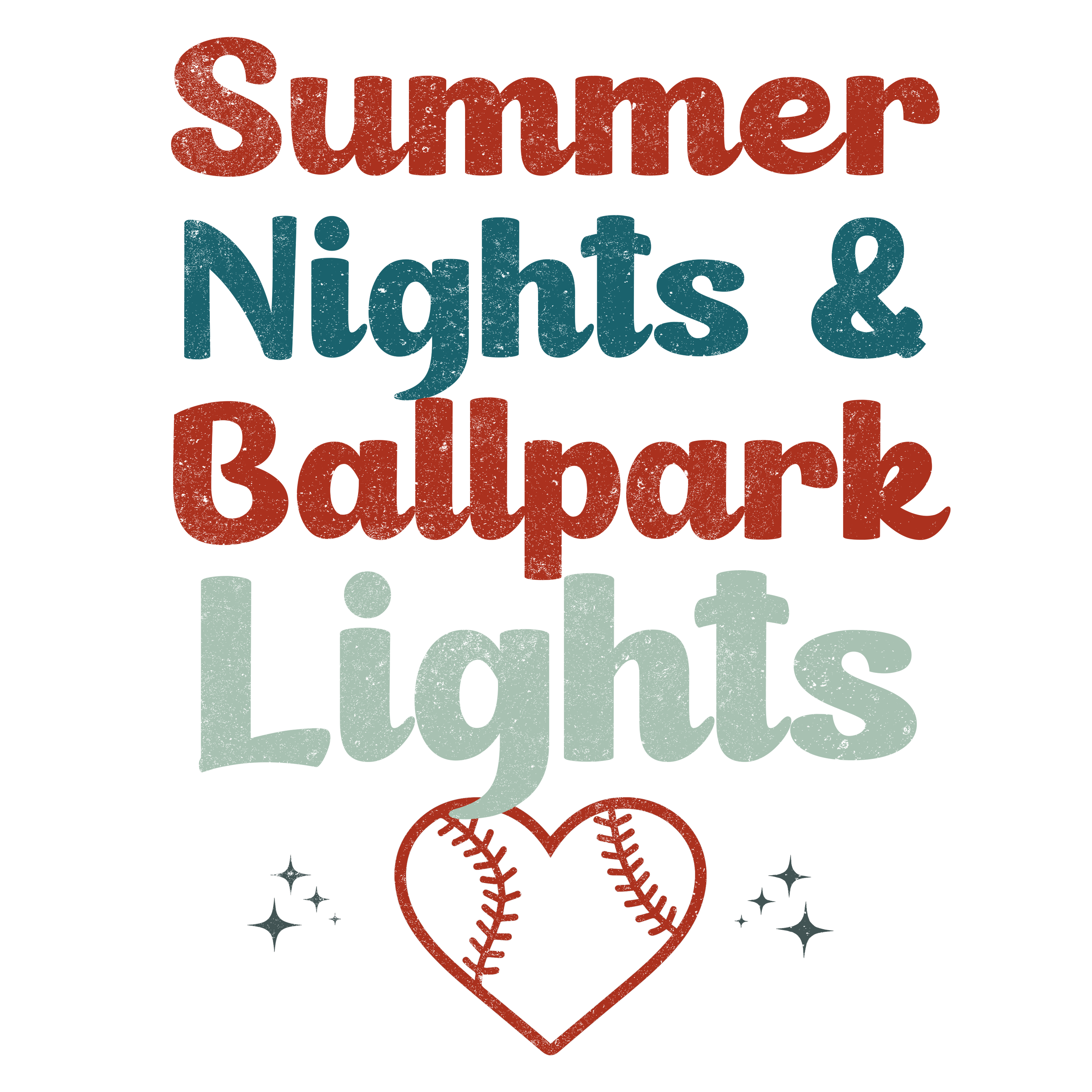 HTV Prints - Summer Nights and Ballpark Lights - The Vinyl Haus