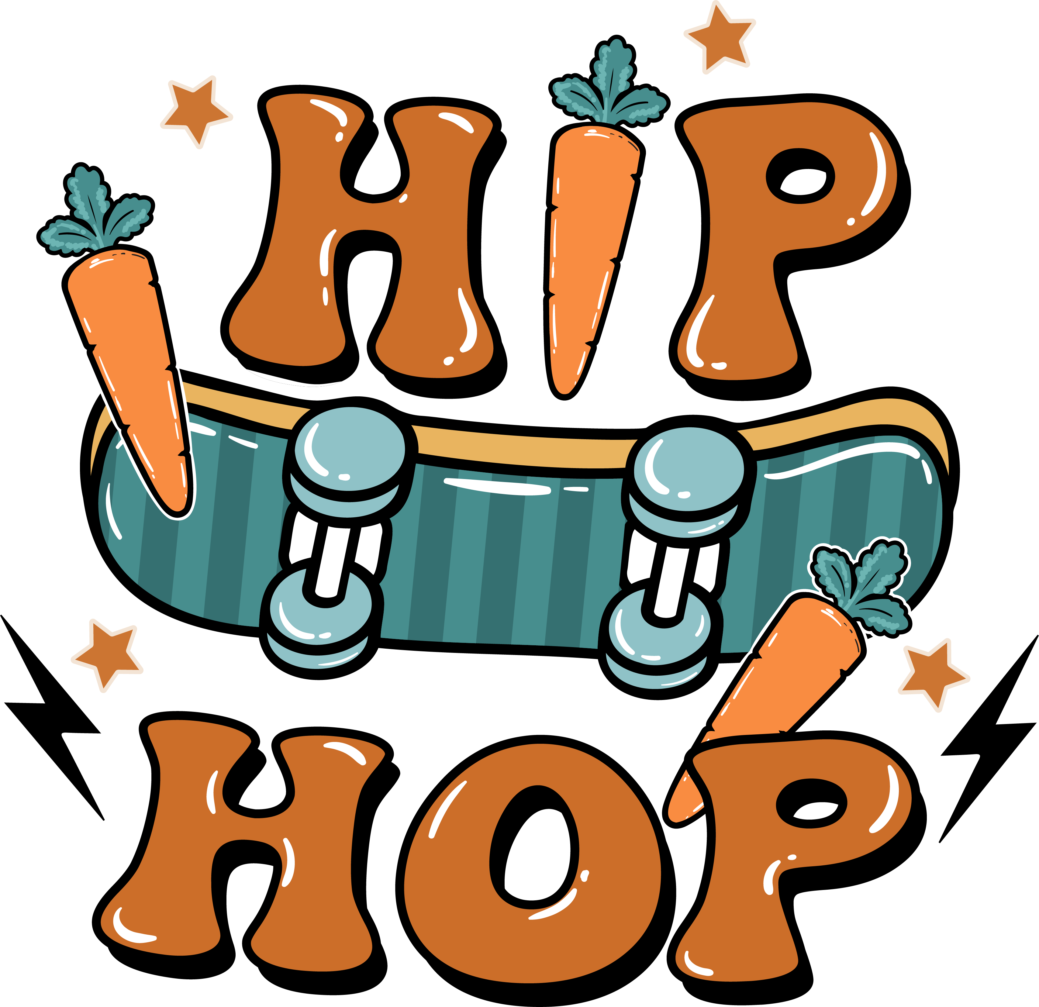HTV Prints - Easter Hip Hop Skateboard - The Vinyl Haus