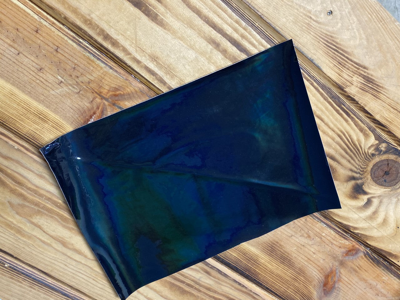 Holographic Faux Leather Sheet Black 8" x 12" - Heat Transfer Haus