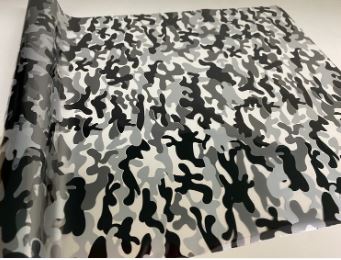 Artistic Painting Studio Metallic Foil - Camo Black/Silver/Clear 12" - The Vinyl Haus
