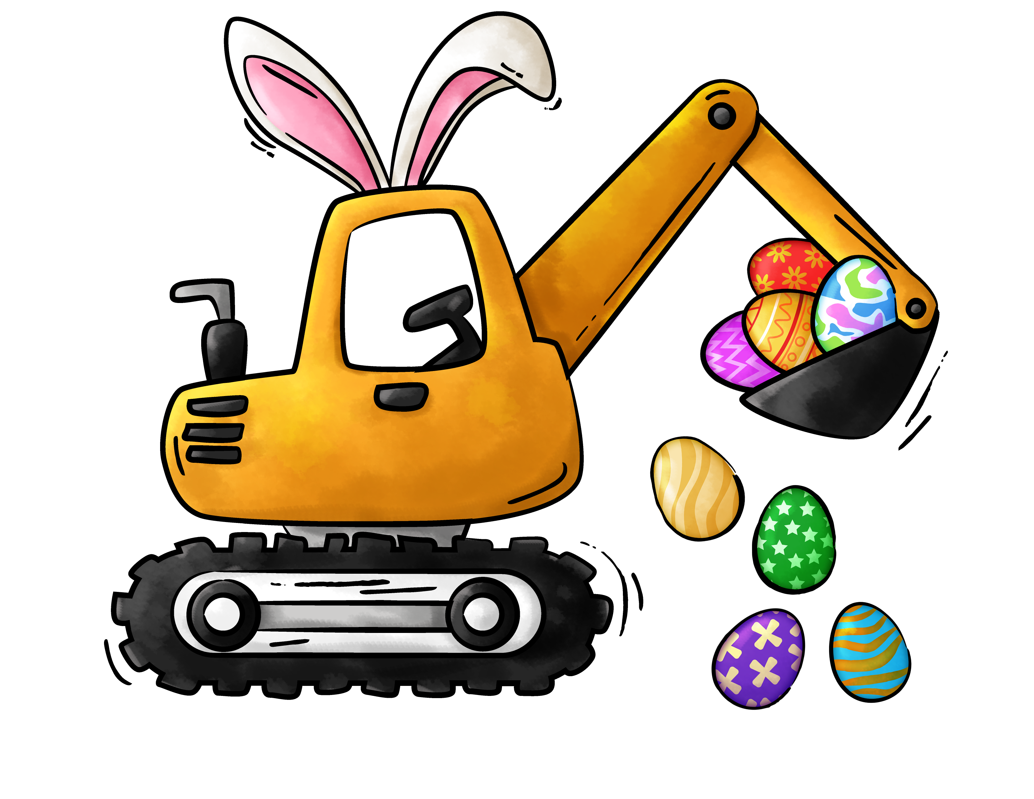 HTV Prints - Construction Easter Eggs - The Vinyl Haus