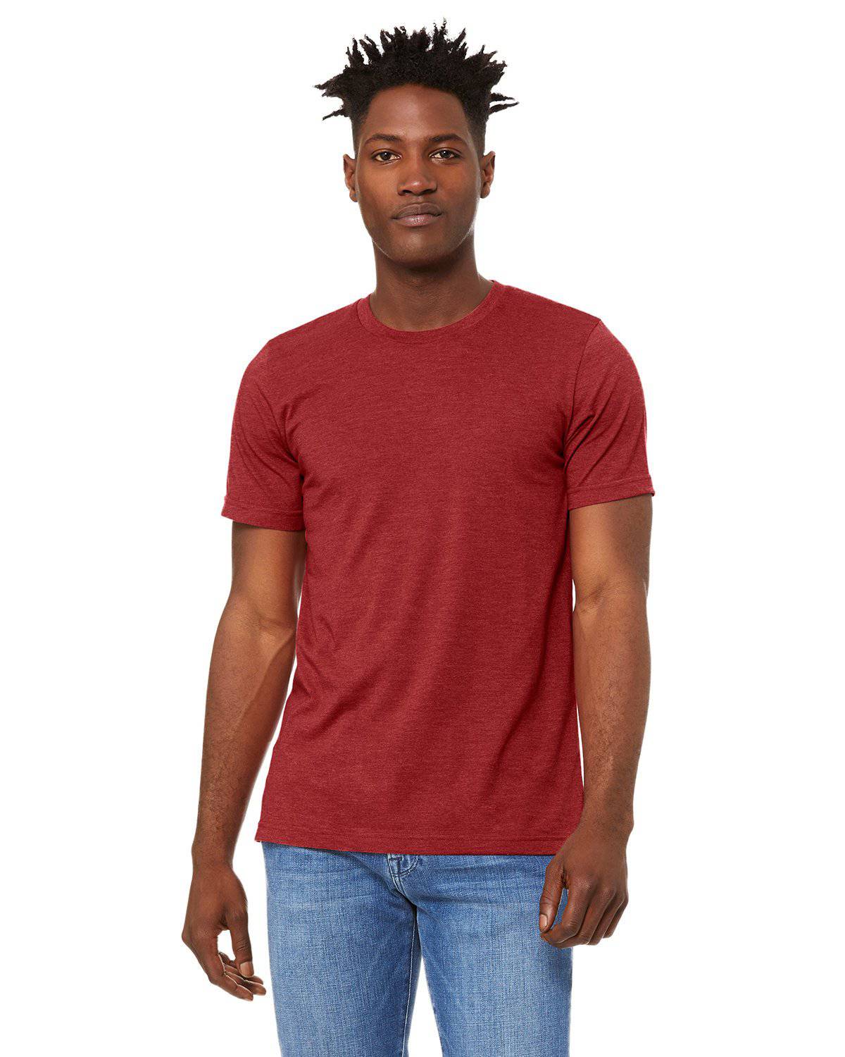 Bella Canvas 3001CVC Unisex T-Shirt Heather Canvas Red - Heat Transfer Haus