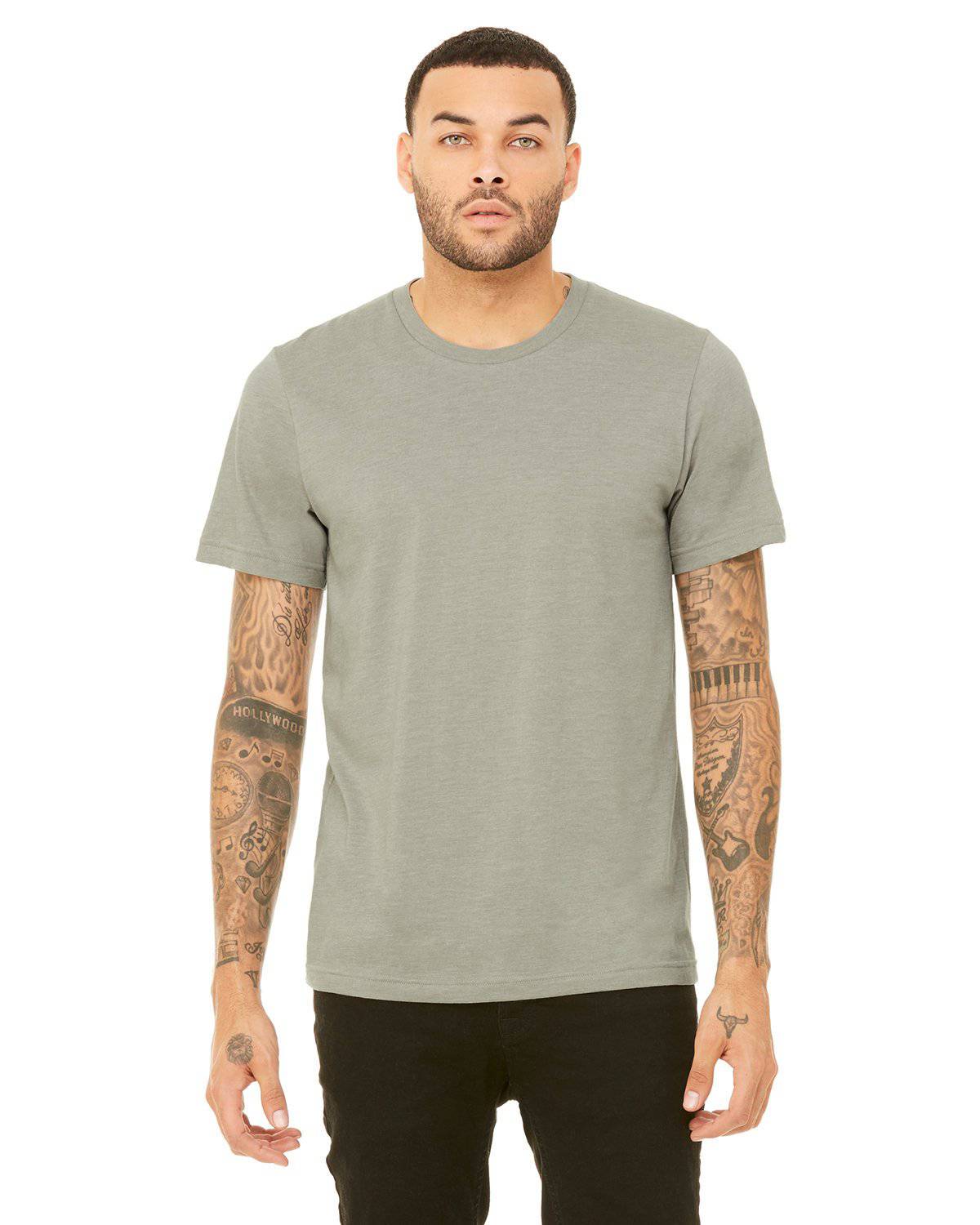 Bella Canvas 3001CVC Unisex T-Shirt Heather Stone - Heat Transfer Haus