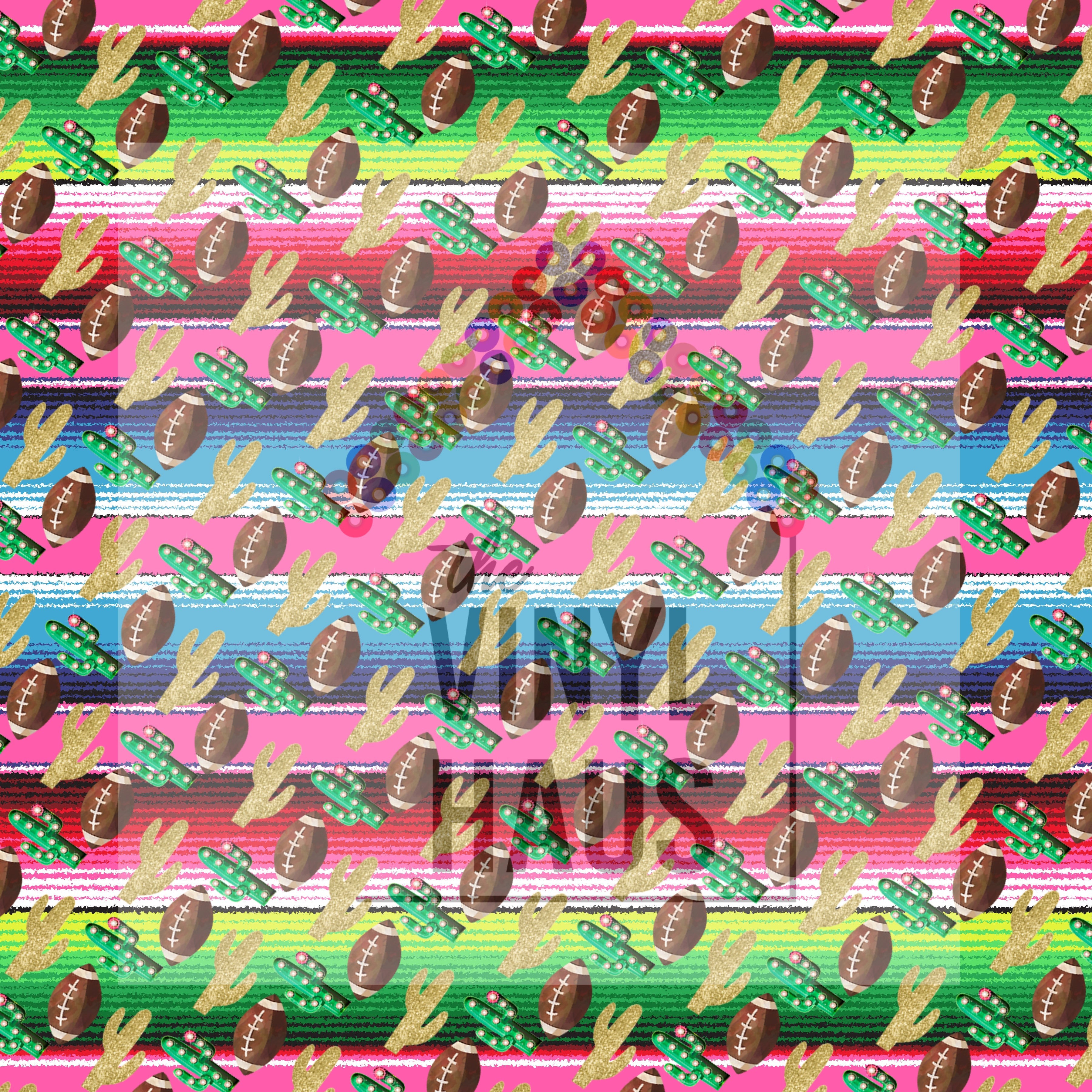 Serape Football Pattern Vinyl 12" x 12" - The Vinyl Haus