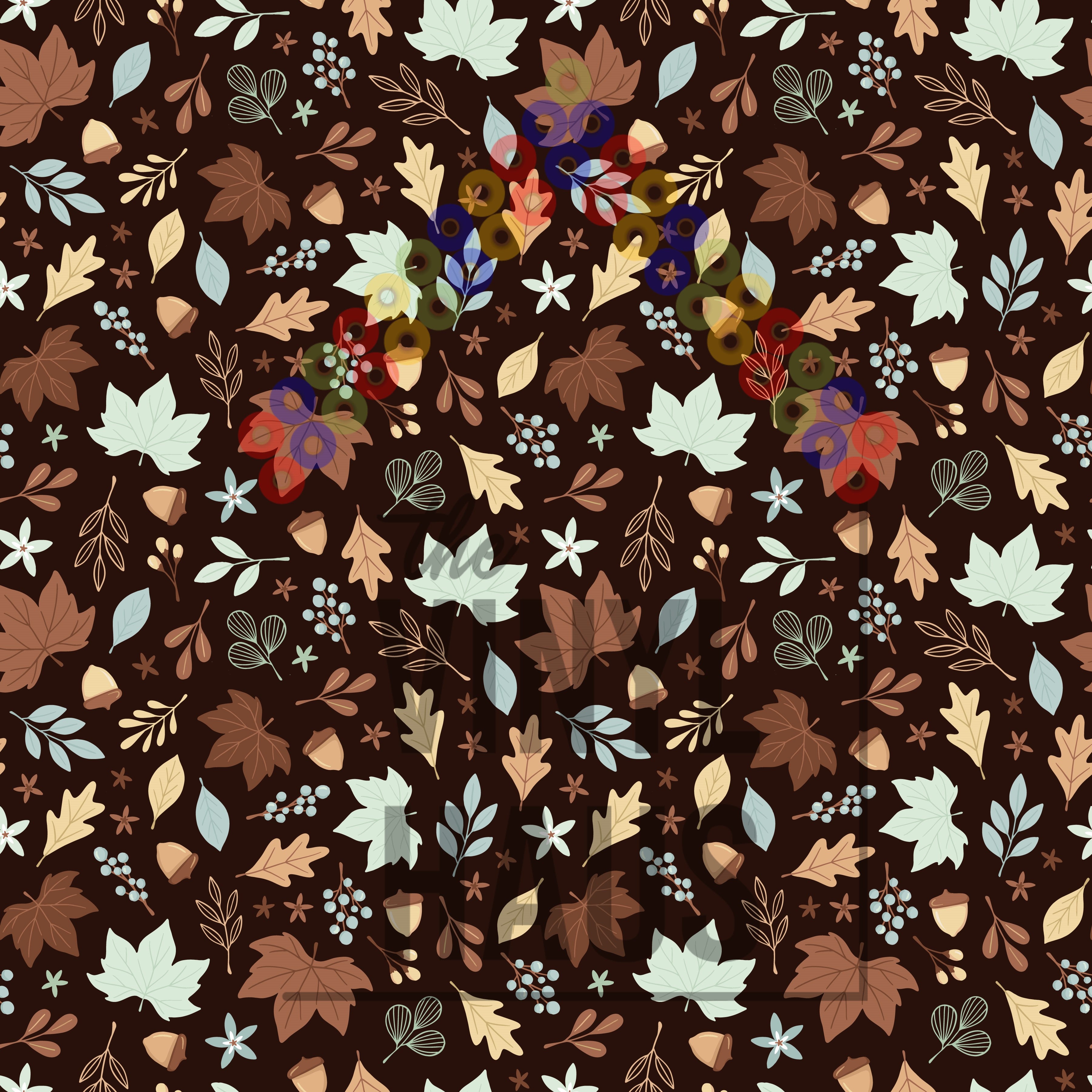 Fall Leaves Pattern Vinyl 12" x 12" - The Vinyl Haus