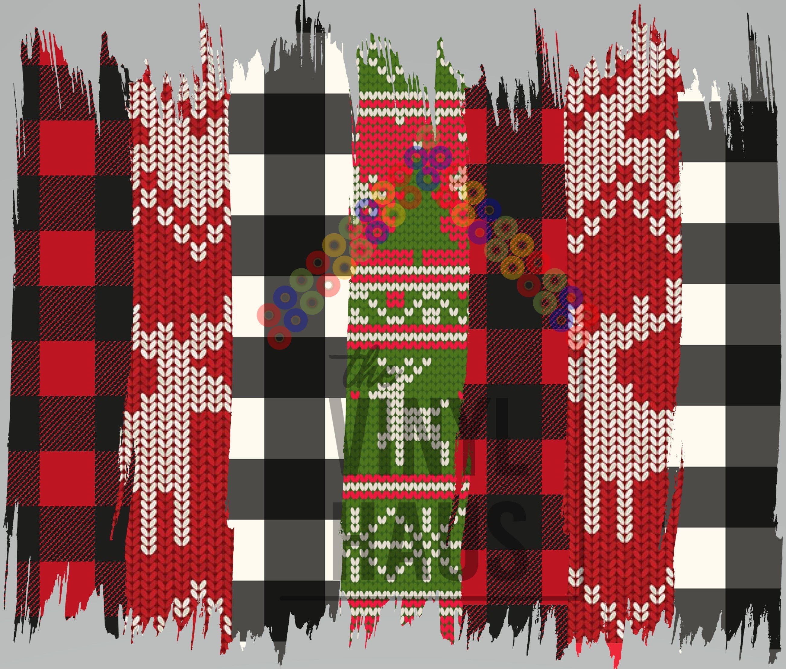 Christmas Brushstrokes Pattern Vinyl 12" x 10" - The Vinyl Haus