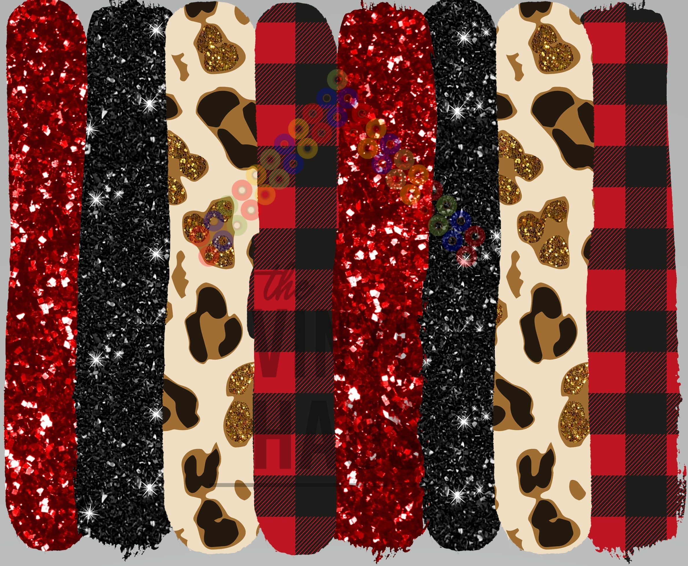 Christmas/Valentines Day Brushstrokes Pattern Vinyl 12" x 9.5" - The Vinyl Haus