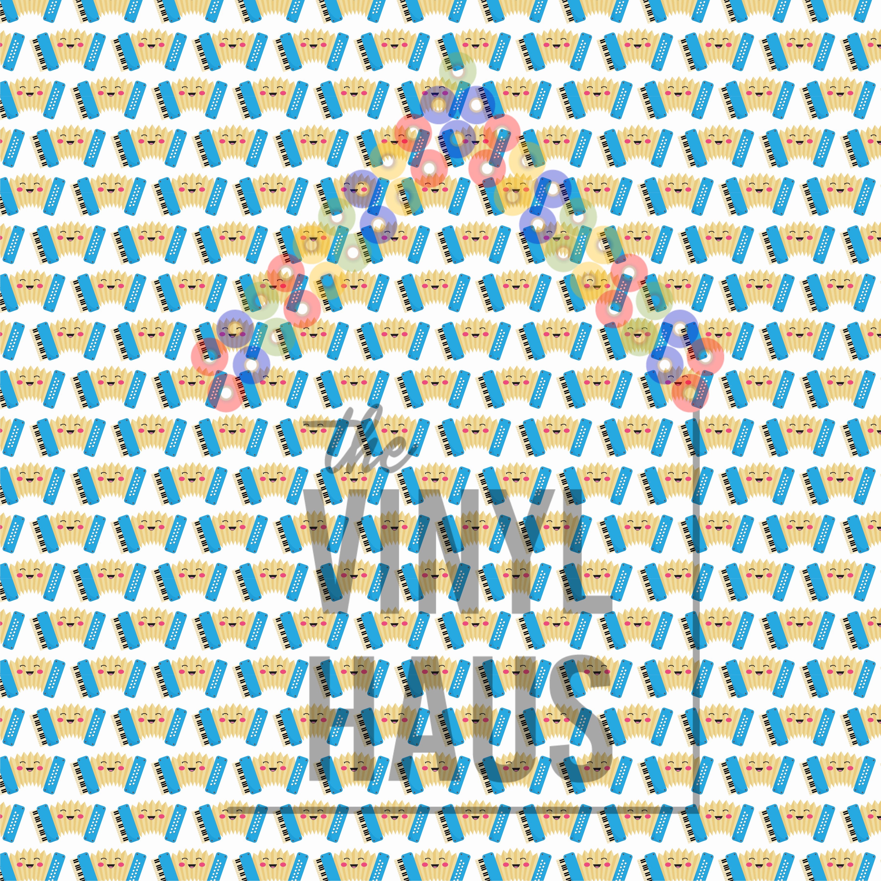 Oktoberfest/Wurstfest Accordion Pattern Vinyl 12" x 12" - The Vinyl Haus