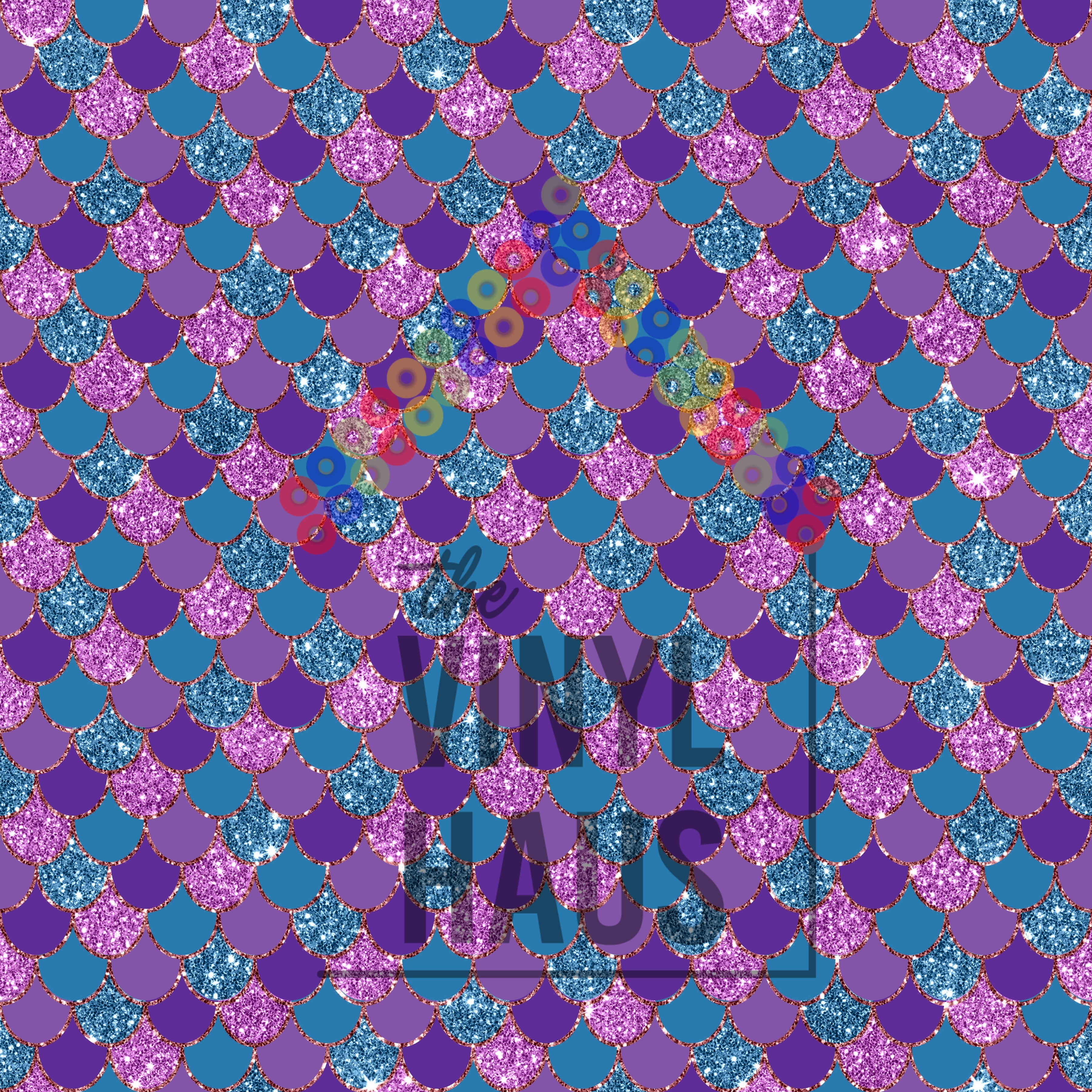 Purple Mermaid Scales Pattern Vinyl 12" x 12" - The Vinyl Haus