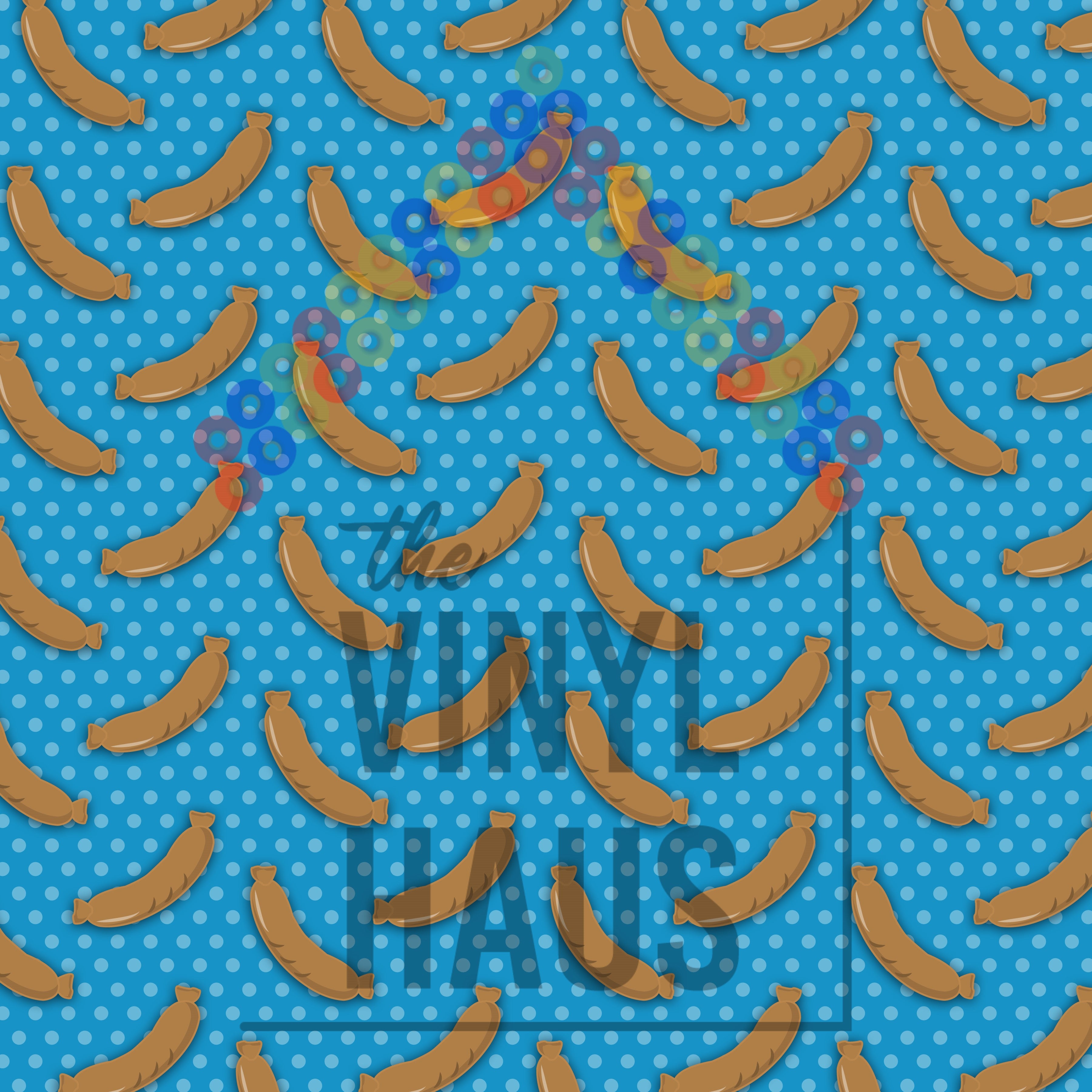 Oktoberfest/Wurstfest Sausage Pattern Vinyl 12" x 12" - The Vinyl Haus