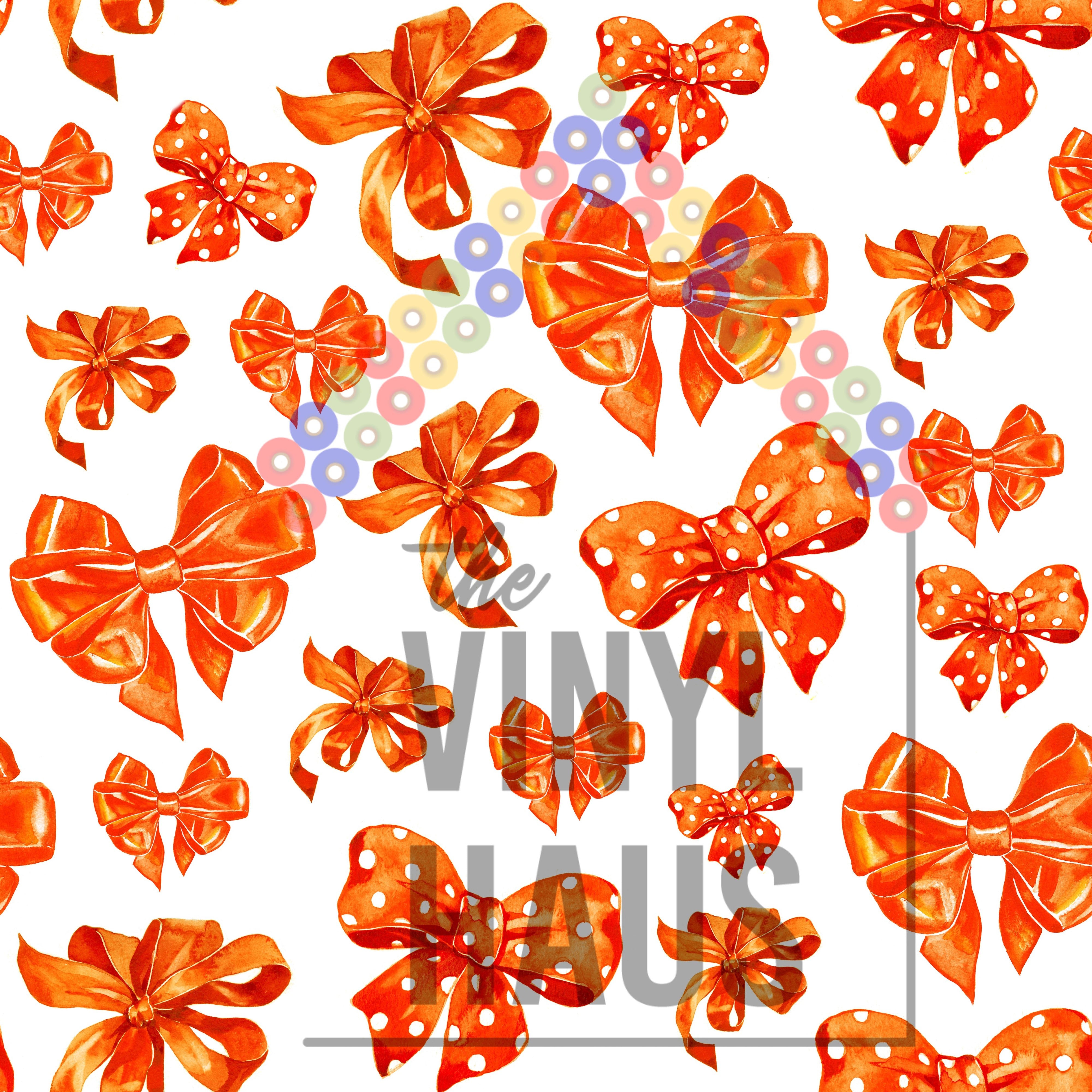 Fall Bows Pattern Vinyl 12" x 12" - The Vinyl Haus