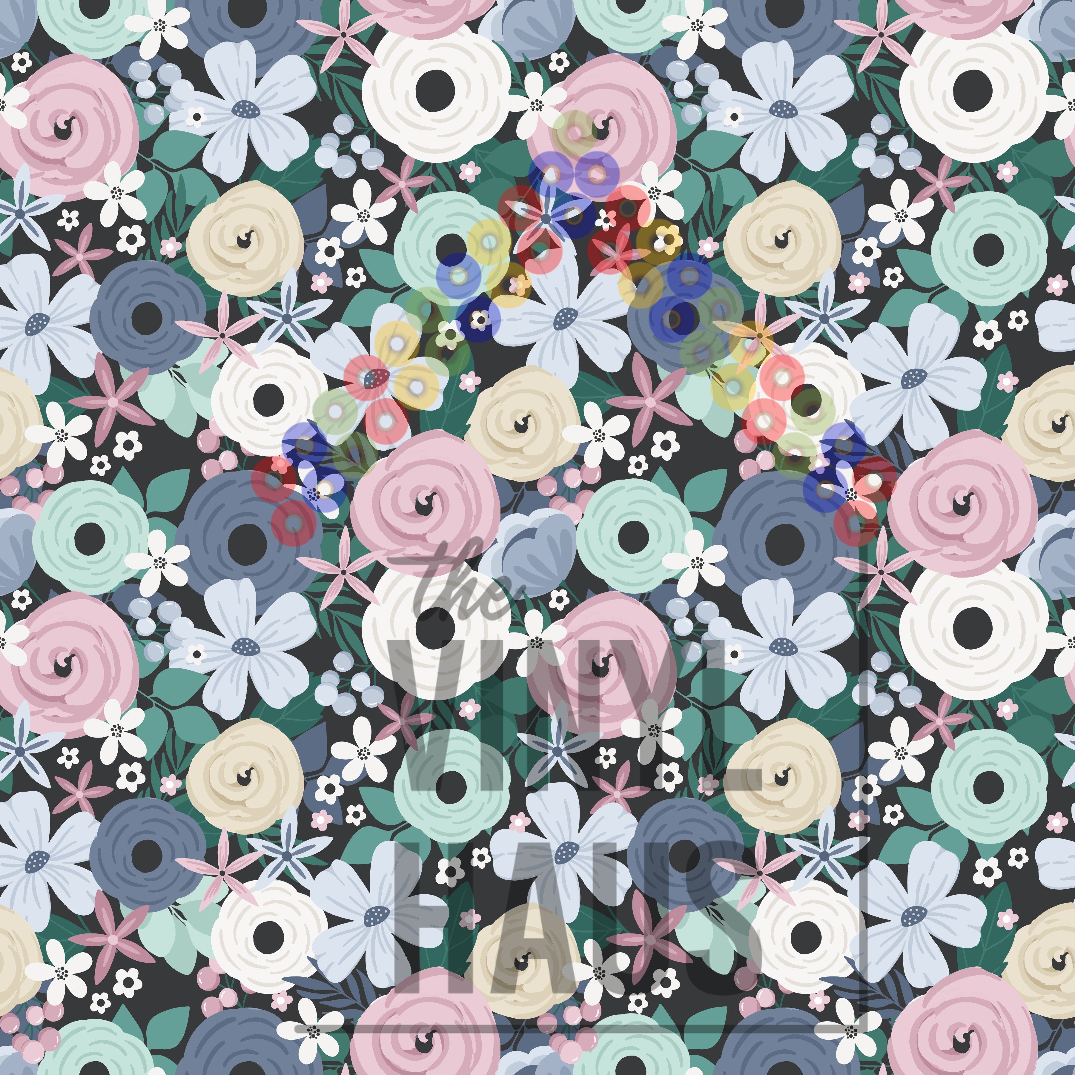 Floral Pattern Vinyl 12" x 12" - The Vinyl Haus