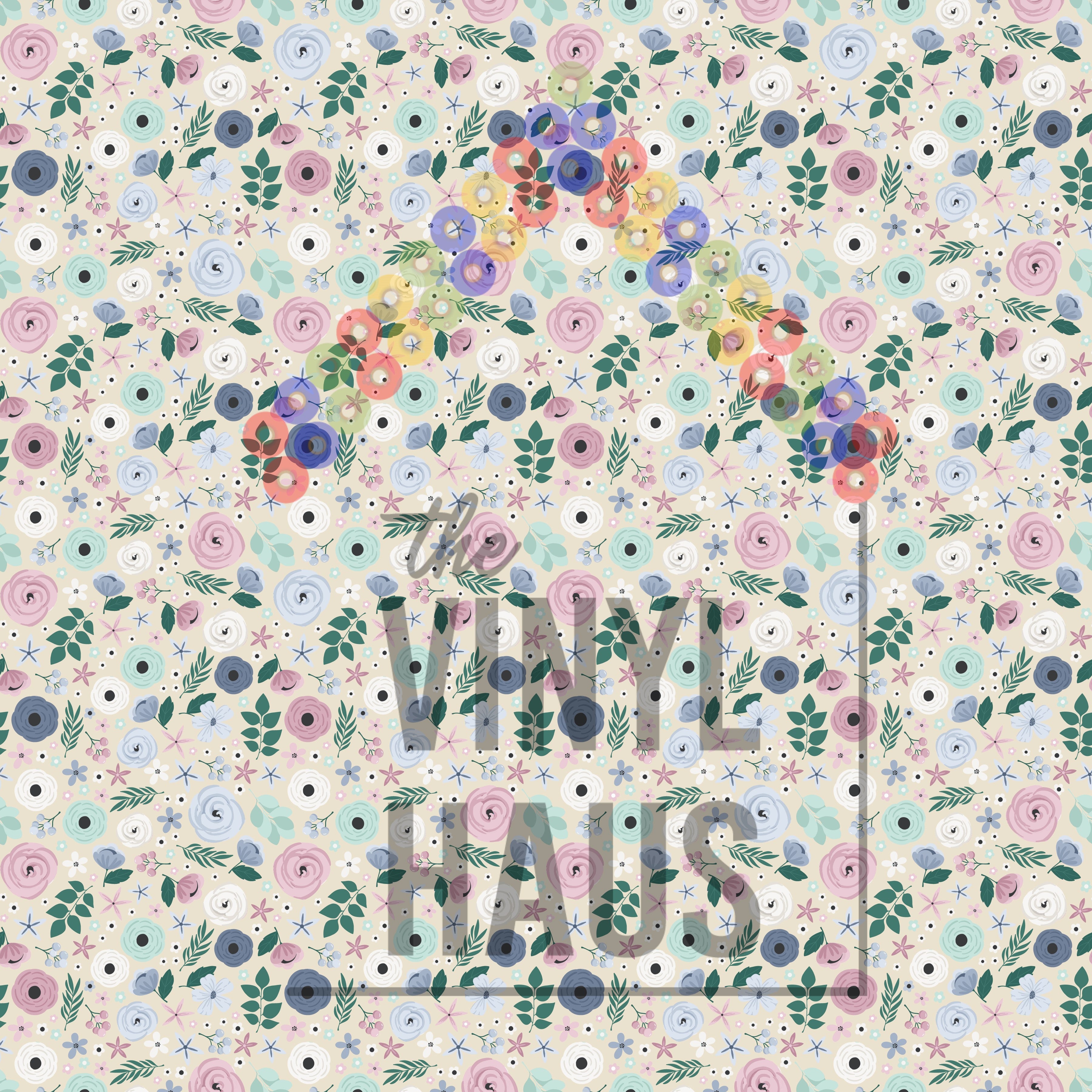 Floral Pattern Vinyl 12" x 12" - The Vinyl Haus