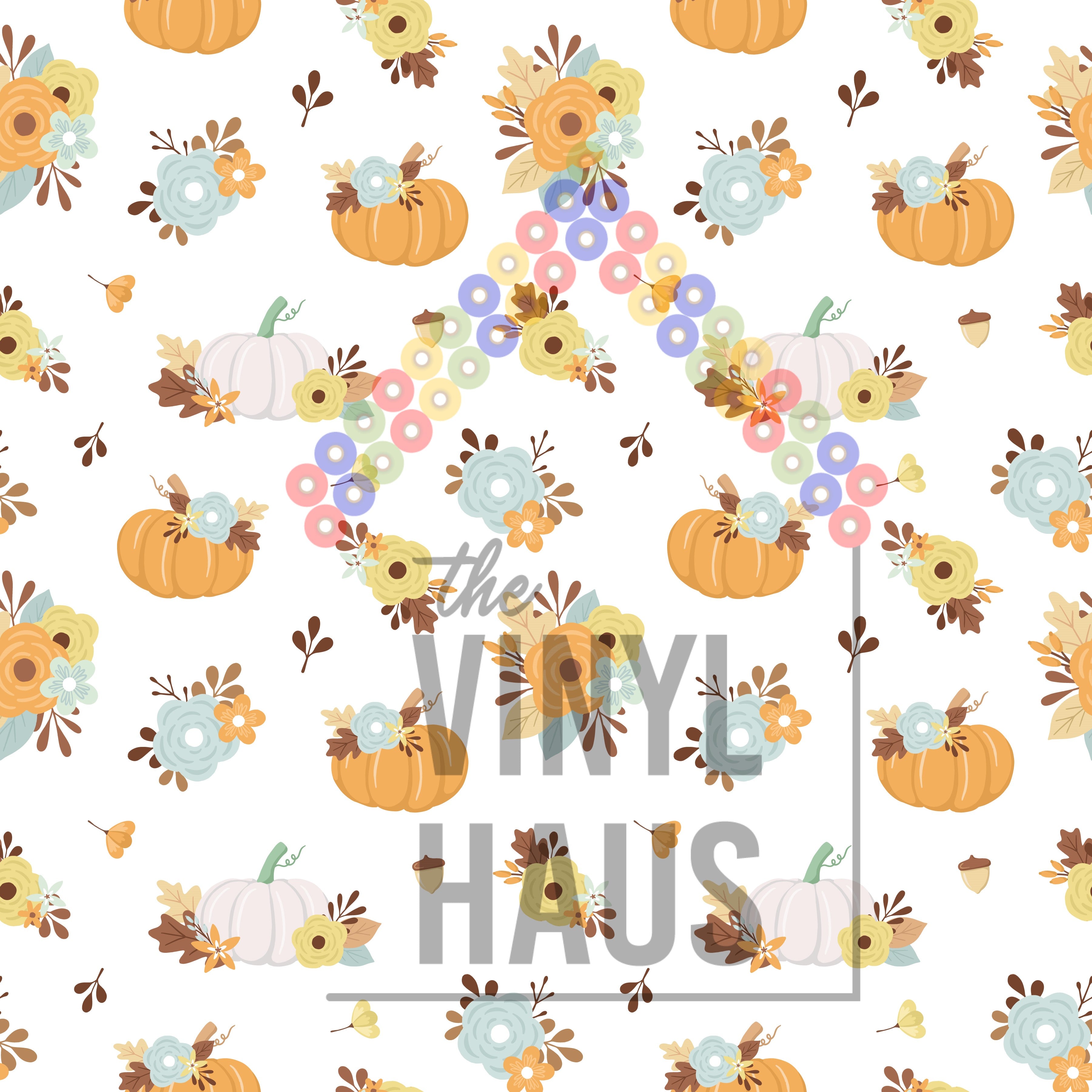 Fall Pumpkins Pattern Vinyl 12" x 12" - The Vinyl Haus