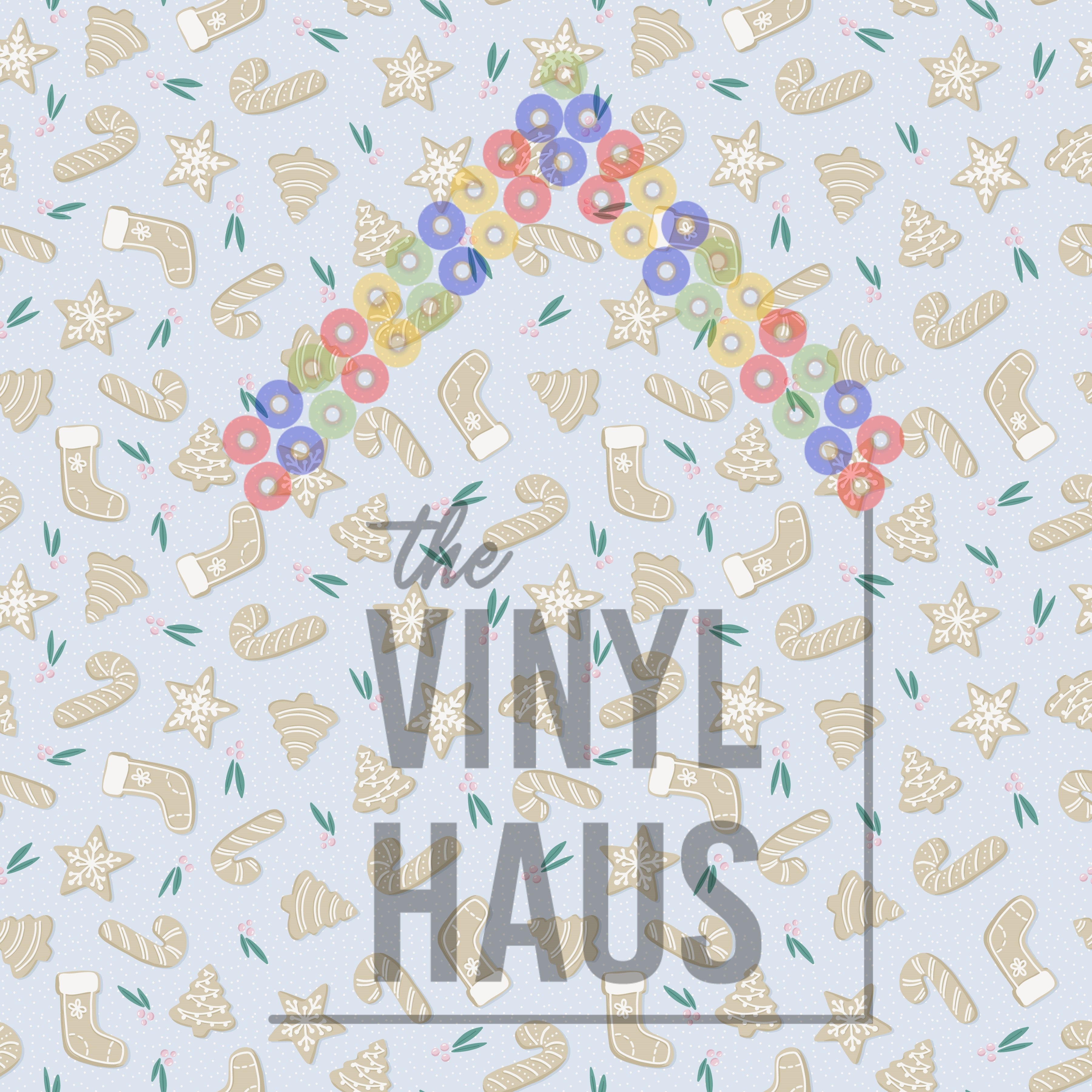 Christmas Cookies Pattern Vinyl 12" x 12" - The Vinyl Haus