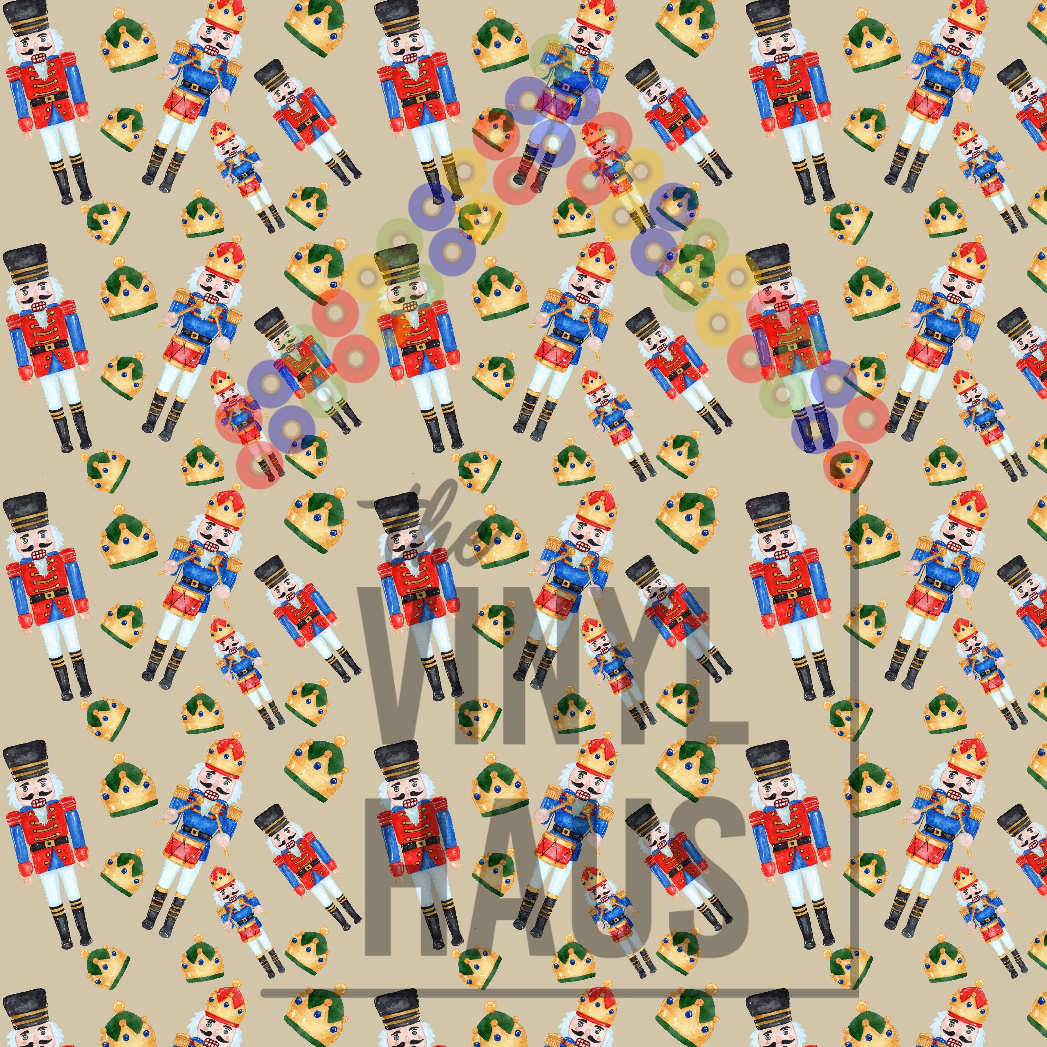 Nutcracker Pattern Vinyl 12" x 12" - The Vinyl Haus